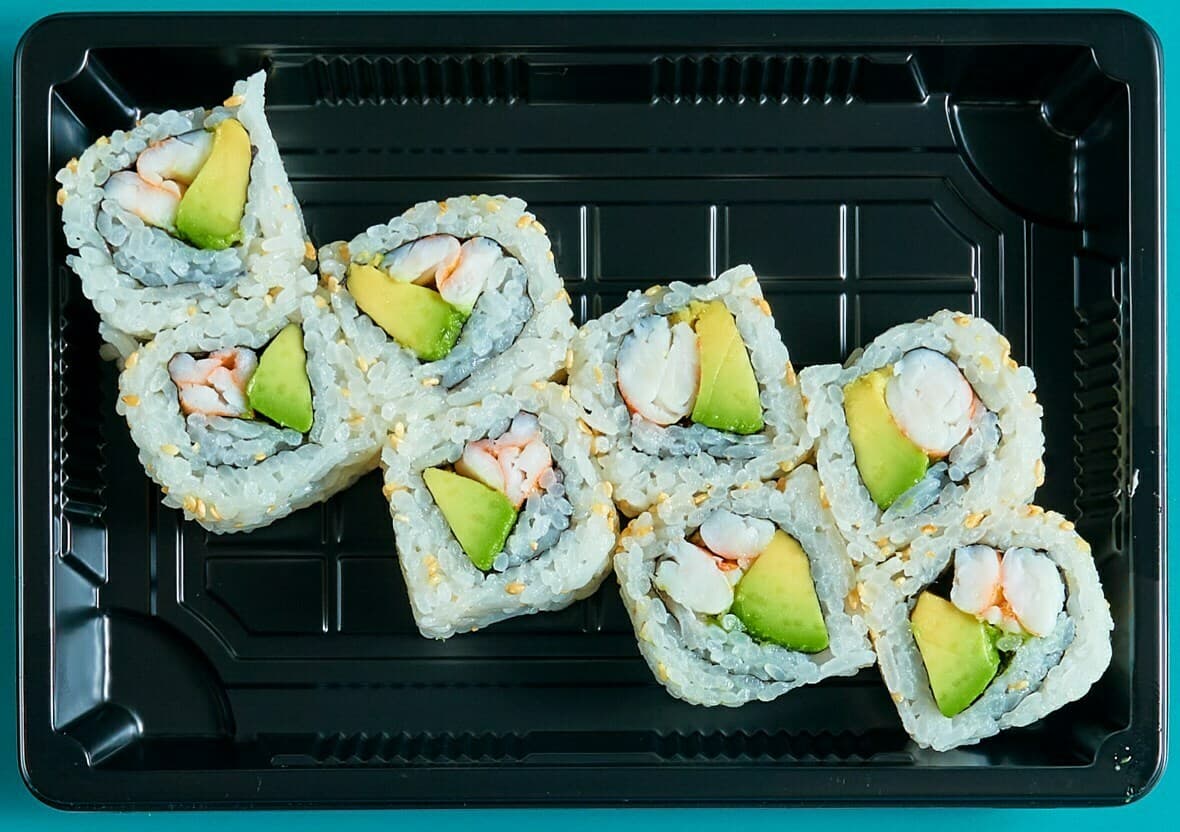 10 California Maki, 8 biter